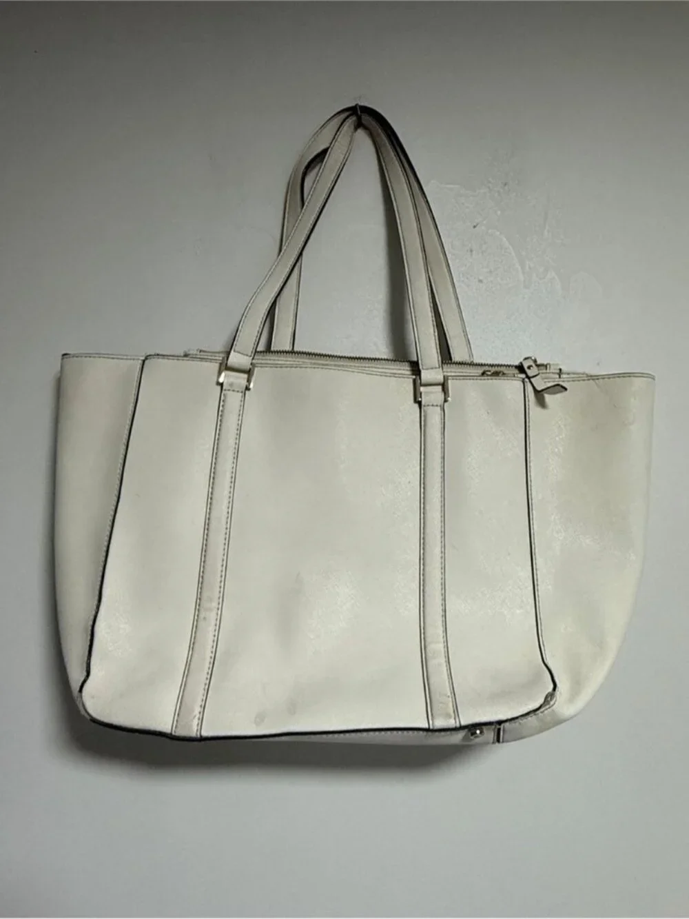 Kate Spade New York White Saffiano Tote Bag